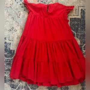 red summer dress, size small.
